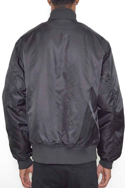 Weiv Mens Solid Padded Bomber Jacket