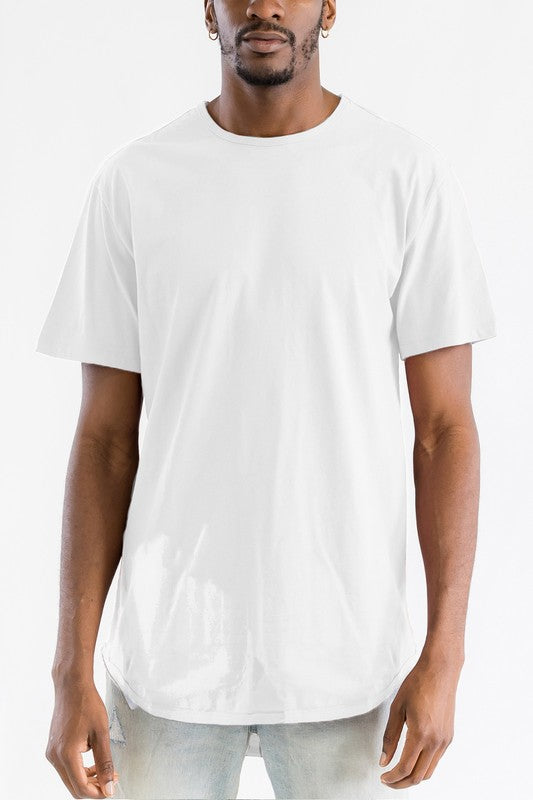 Extended Scallop Round Neck Tshirt