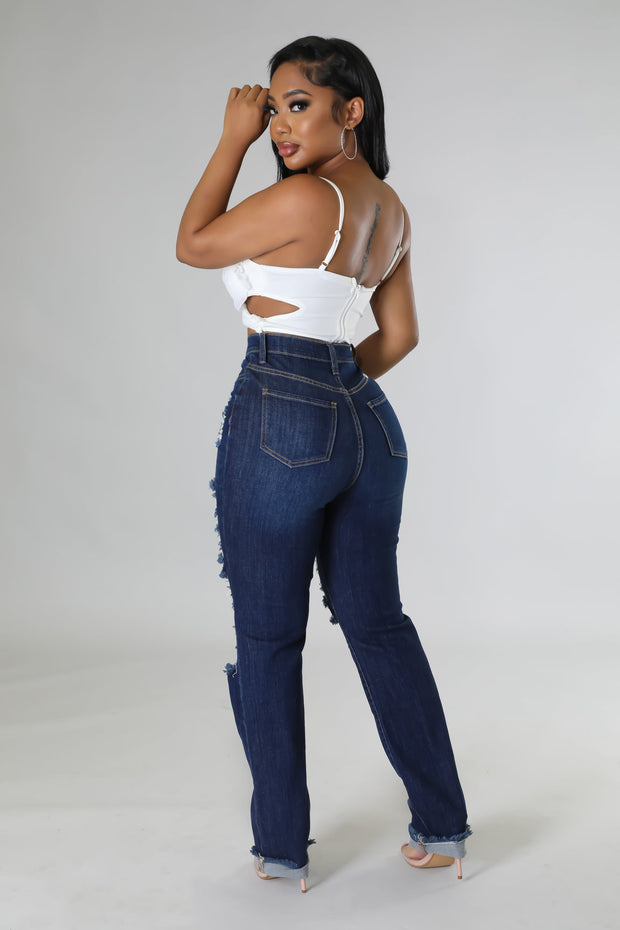 Layla Asymmetrical Waistband jeans